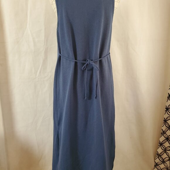 Kathy Ireland Maternity Blue Ribbed Dress - Medium - Picture 2 of 4